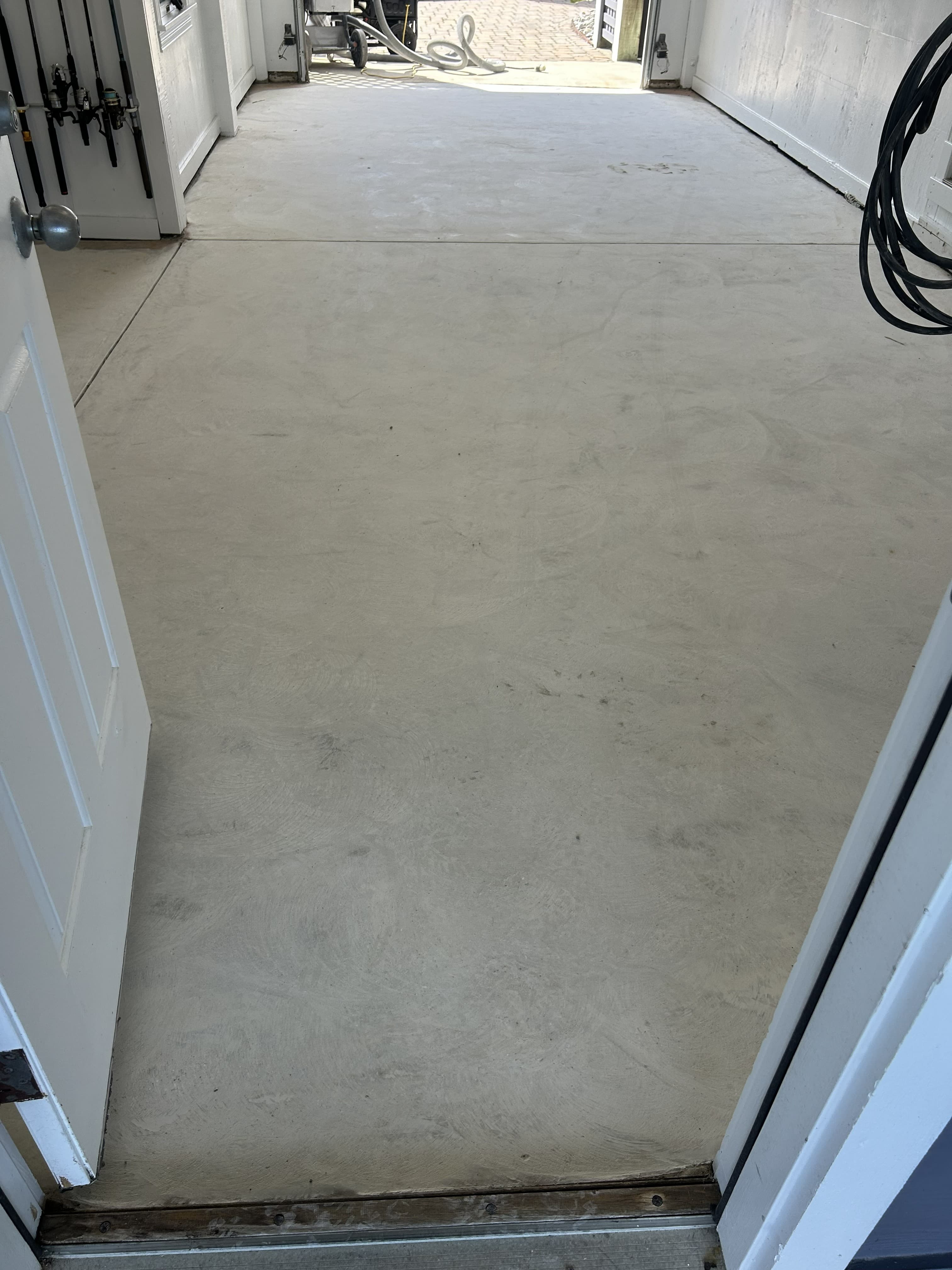 Bare concrete garage floor before epoxy coating — Raleigh NC