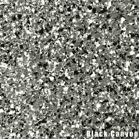 Black Granite epoxy flake color swatch