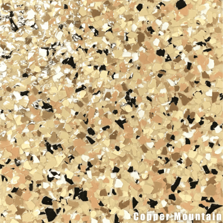 Copper Mountain epoxy flake color swatch