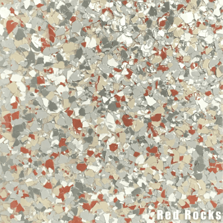 Red Rocks epoxy flake color swatch