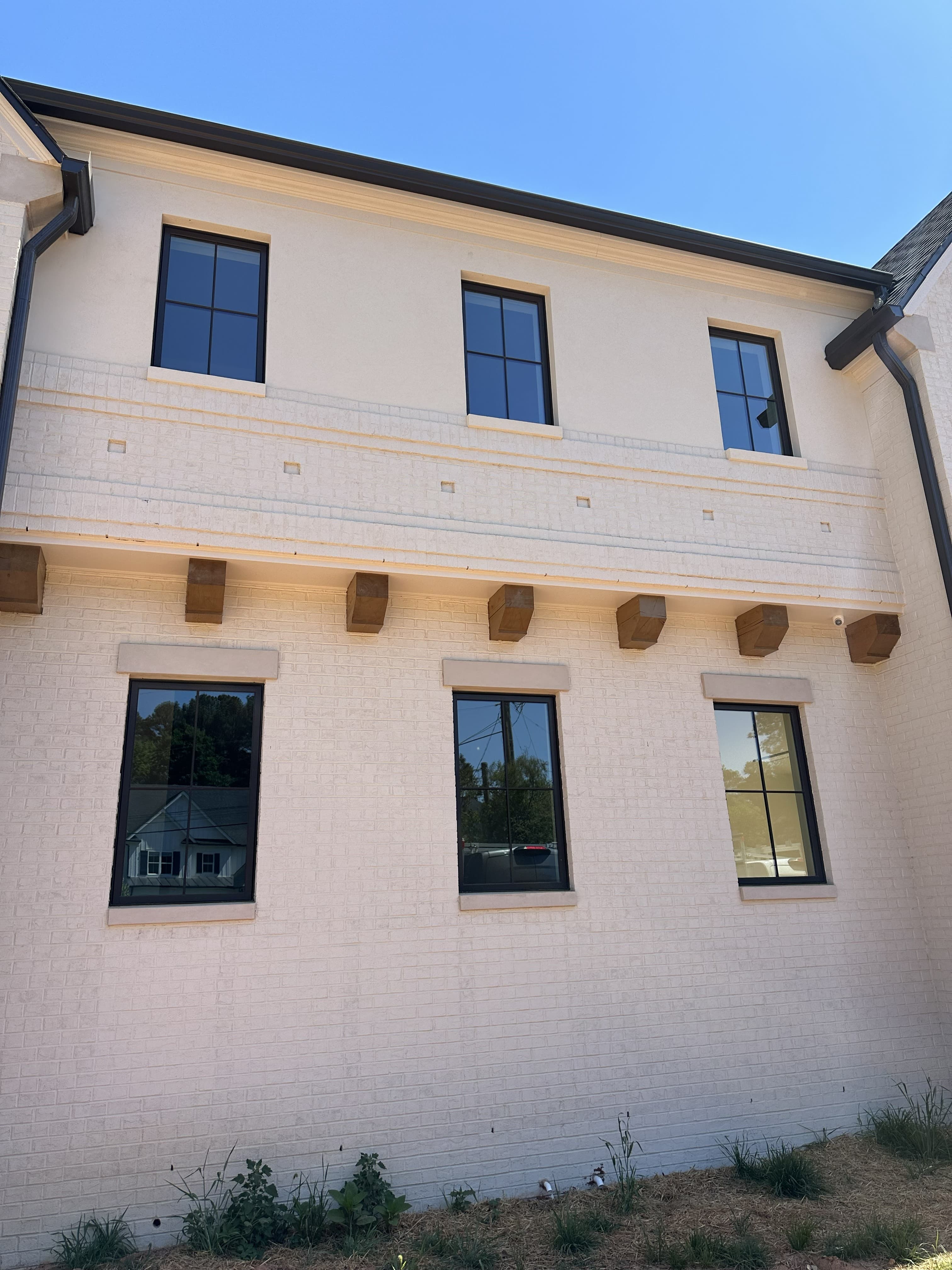 Stucco finish detail — Triangle Superior Raleigh NC